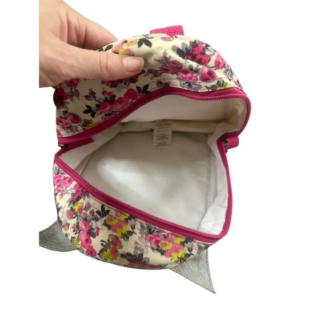 Joules Cat Backpack Bag Zipper Small Floral Kids Girl Back to School Travel Play